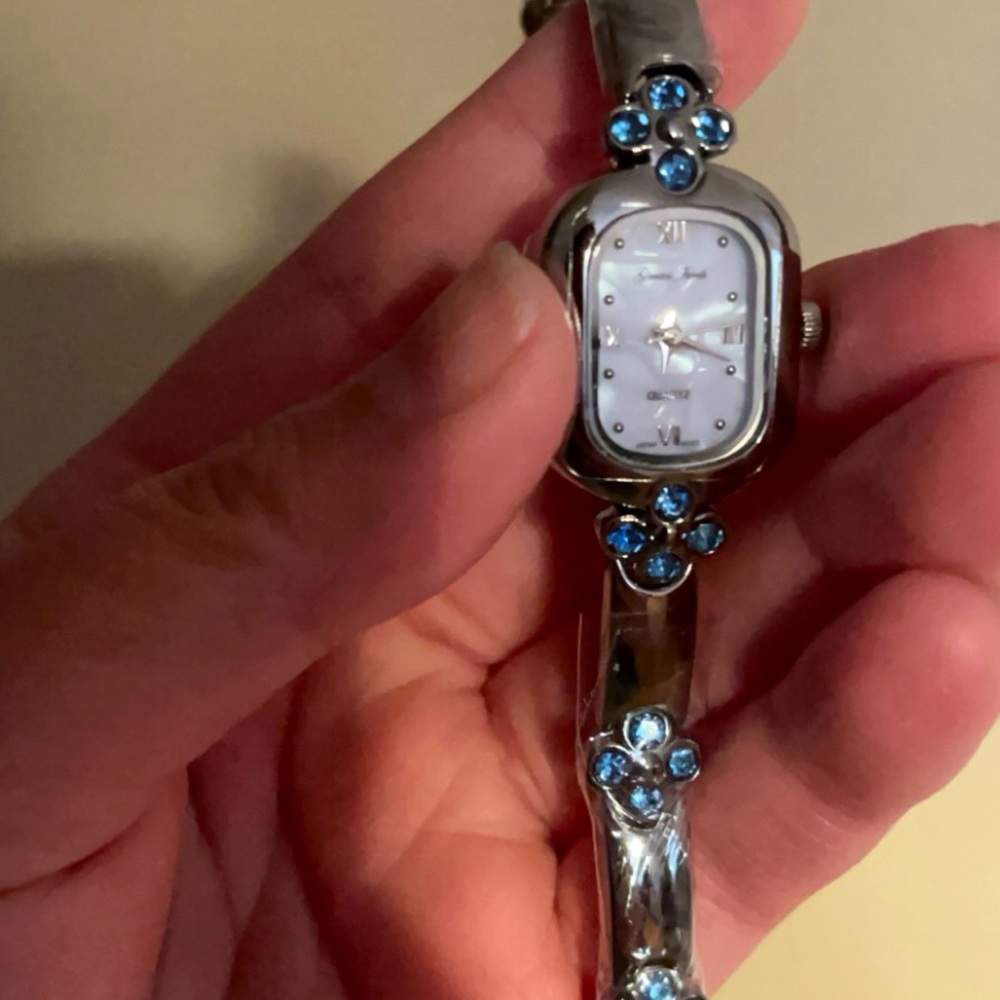 Silver and Blue Women's dainty Watch
